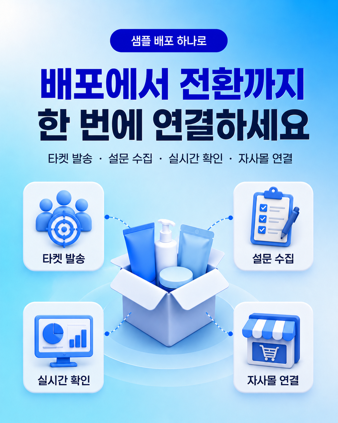 샘플 배포에서 전환까지 연결
